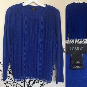J. CREW royal blue lace top cotton XS